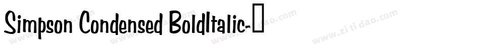 Simpson Condensed BoldItalic字体转换
